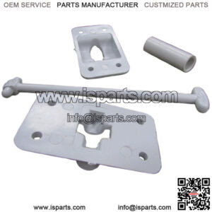 White 6" T-Style Door Latch Holder for RV Camper Trailer Cargo Hatch