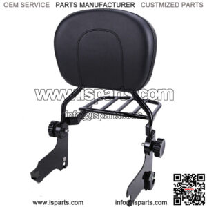 For 97-08 Harley Road King Electra Glide Adjustable Sissy Bar Backrest With Rack