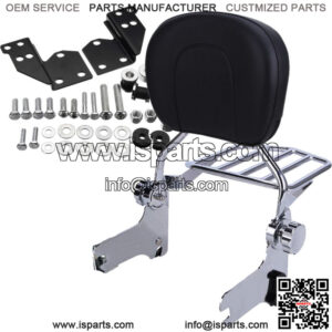For 97-08 Sissy Bar Backrest Luggage Rack Harley Road King Electra / Docking Kit