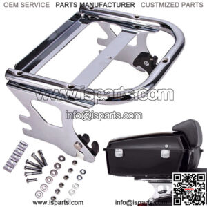 For 97-08 Tour Pack Harley Touring Trunk Mount Two-up Rack Chrome Tour Pak Pack