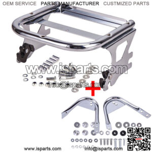 For Harley 97-08 Detachable Two-up Tour Pack Mount Rack w/ Docking Hardware Kit