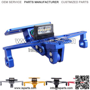 Motorcycle Fender Eliminator License Plate Holder Bracket W/ LED Tail Light Blue