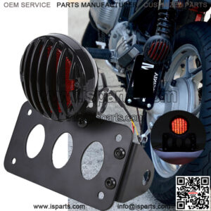 Motorcycle LED Light Side Mount License Plate Bracket For Harley Bobber Chopper