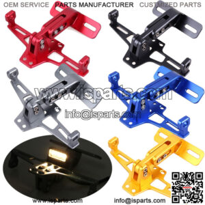 Motorcycle License Plate Holder Bracket Fender Eliminator Kit Universal LED Tidy