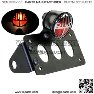 Motorcycle Side Mount License Plate Bracket & Brake Tail Light For Harley Bobber