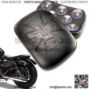 Motorcycle 8 Suction Cup Pillion Passenger Pad Seat For Harley Chopper Custom