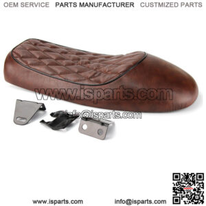 Motorcycle Cafe Racer Seat Vintage Saddle Flat For Harley Honda CB Suzuki Yamaha