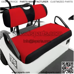 Golf Cart Front Seat Cover Set For EZGO RXV TXT & Club Car DS Red Black Color-S