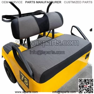 Golf Cart Front/ Rear Seat Cover For EZGO RXV TXT Club Car DS Gray Black