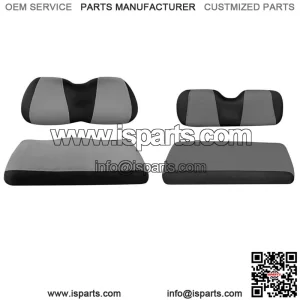 Grey Golf Cart Front Rear Seat Covers for Yamaha Club Car Precedent 4 Passenger