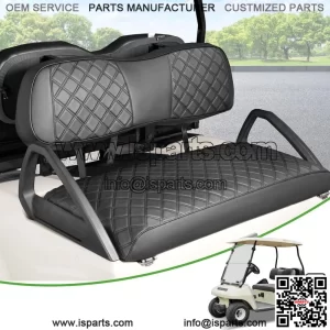 Golf Cart Front Seat Cover Black Diamond Stitching for Club Car DS 2000-up