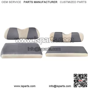 Golf Cart Front Back Seat Cover Set for EZGO TXT RXV & Club Car DS 4 Passenger