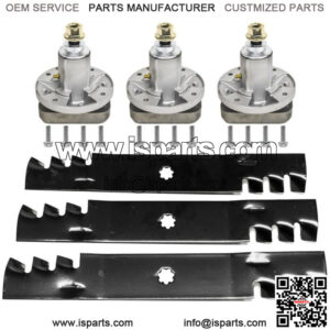 Deck Mulch Blade Spindle Kit for John Deere 48" Cut Deck L120 L130 Lawn Mower