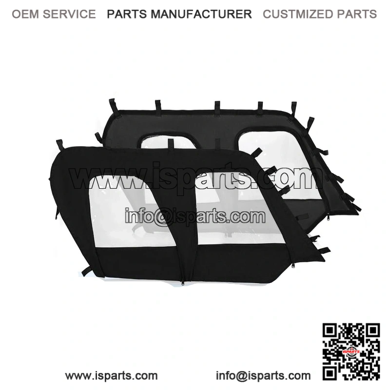 NEW BLACK+CLEAR Soft Upper Doors For 2012-2022 Teryx4 4 seat UTV models