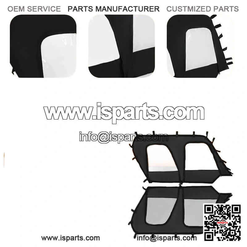 NEW BLACK+CLEAR Soft Upper Doors For 2012-2022 Teryx4 4 seat UTV models - Image 2