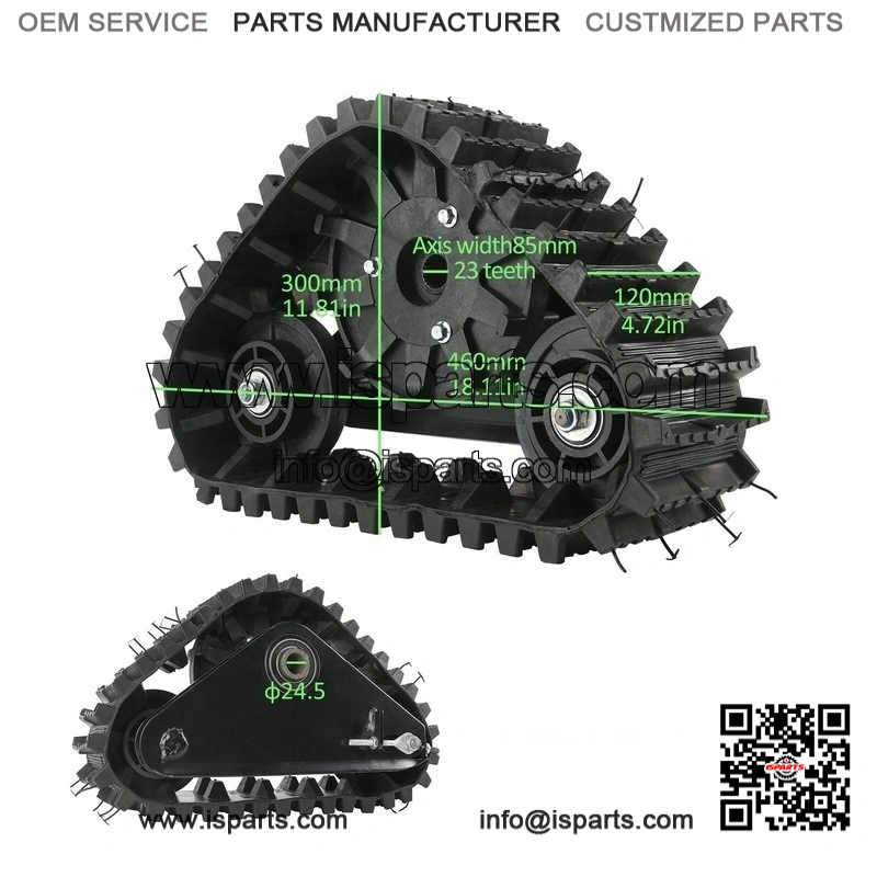 72V 1500W Differential Motor Rear Axle Kit with Snow Sand Tracks for Electric ATV Golf Cart Go Kart - Image 2