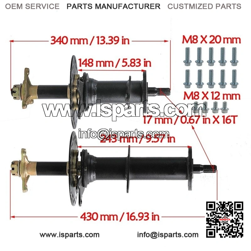 72V 1500W Differential Motor Rear Axle Kit with Snow Sand Tracks for Electric ATV Golf Cart Go Kart - Image 3