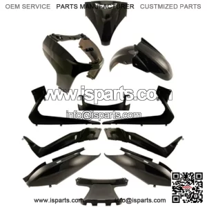 Black Hull Kit (11 Pieces) for Yamaha X-MAX XMAX 125/250 (2006-2009) Plastic Parts