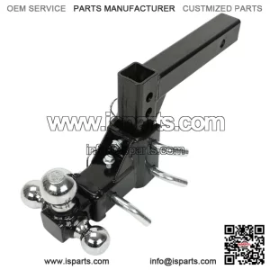 3-Ball Adjustable Drop & Turn Trailer Hitch Mount - 2" Receiver for Heavy Duty Trucks