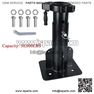 30000LB Adjustable 5th Wheel to Gooseneck Adapter Hitch - 15-21" - 2-5/16" Ball