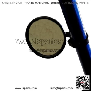 Black 2-Inch Clamp-On 5-Inch Round Convex Side Mirror Compatible with Honda Talon