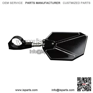 Convex Billet Mirror Kit Designed for Round Bars
