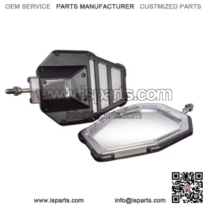 Tactical Convex Side Mirror Set in Billet Aluminum for Kawasaki Mule