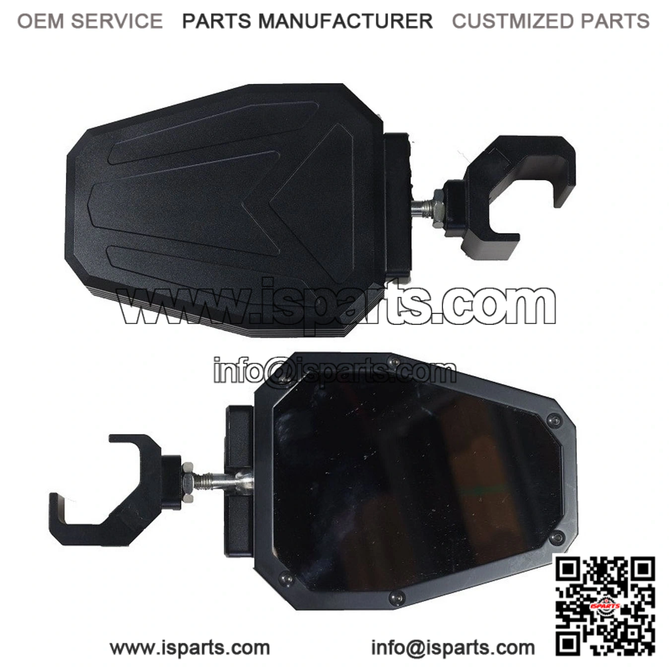 C Clamp Mount Side View Mirrors for Polaris Ranger