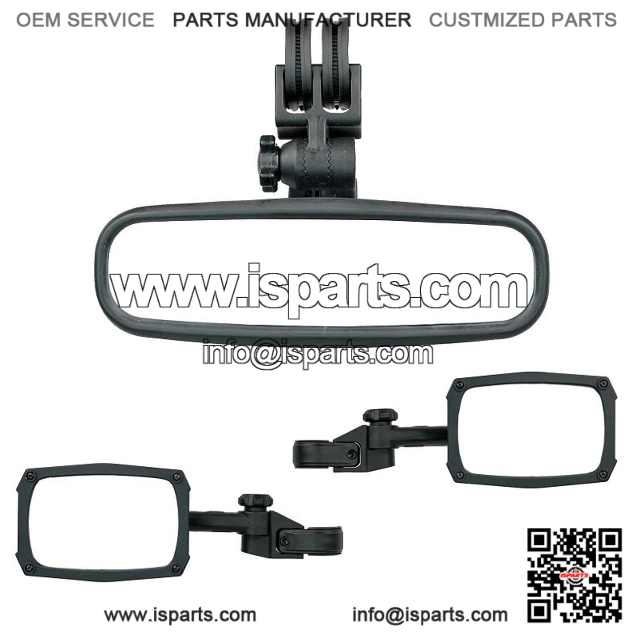 UTV Mirror Tri Pack (2 Side + 1 Rear) for Honda Pioneer/Talon