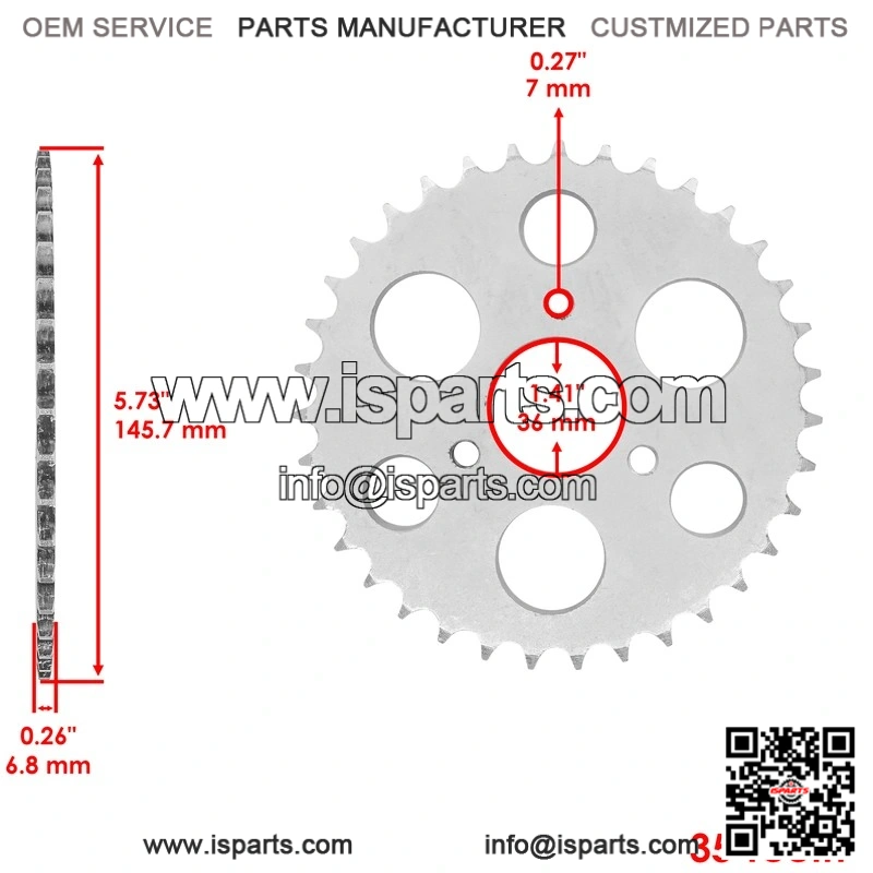 Rear Wheel Chain Sprocket for Polaris Sportsman 90 (2001-2016) & Sportsman 110 (2016-2025) - Image 2