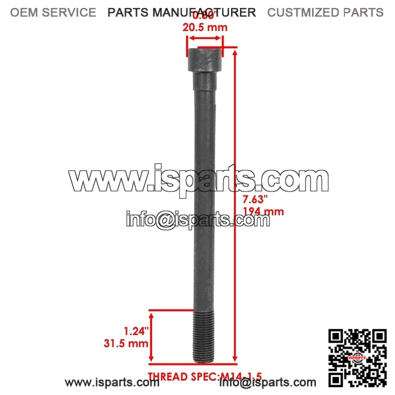 Primary Clutch Hex Socket Head Screw Bolt for Polaris Ranger 1000 - Part #7520526 - Image 2
