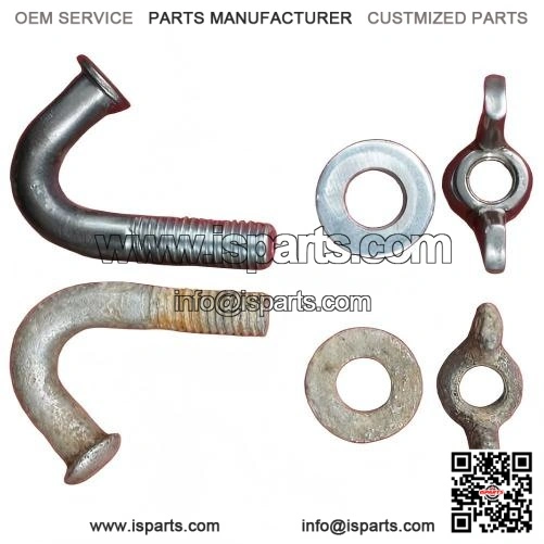 For IH Farmall Cub, Super A, 140 ?C Side Dresser Hopper Fertilizer Hold Down J Hook Bolt - Image 3