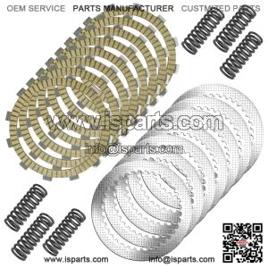 Clutch Friction & Steel Plates Kit for Suzuki RMX450Z (2010 2017-2019) - Includes Springs