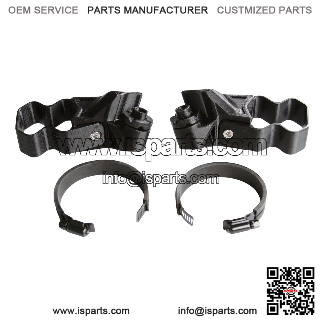 UTV Side Mirror Adapter Kit for Profiled and Round Tube Roll Cages on Polaris Ranger