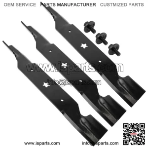 187254 187256 54-Inch Deck Blades Kit with Bolts for Craftsman Poulan Ayp/Electrolux