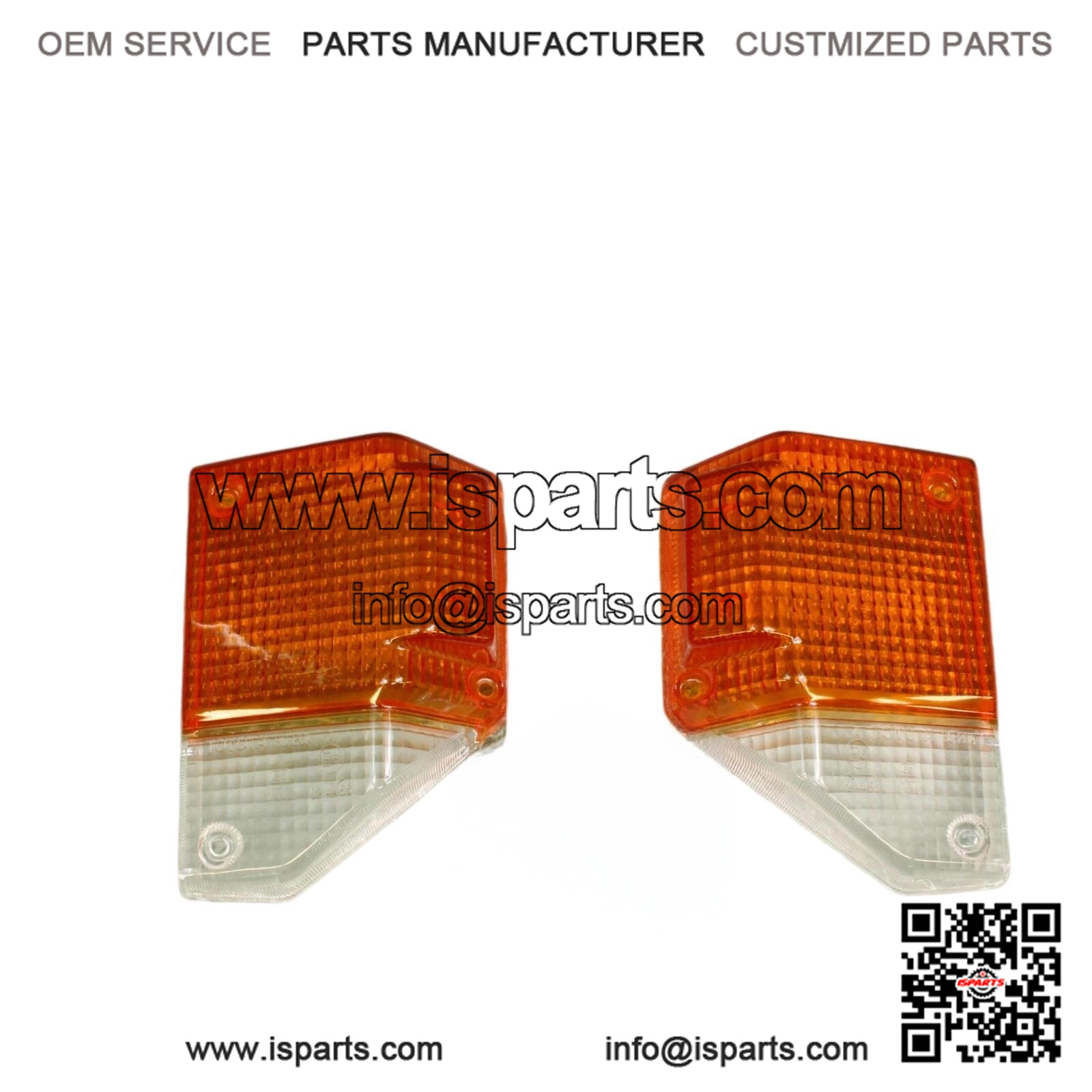 LH & RH Set Front Turn Signal Lamp Lens for Toyota Land Cruiser 70