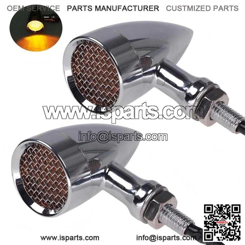 Chrome LED Turn Signals Lights ?C Amber for Yamaha V Star XVS650 XVS950 - Image 3