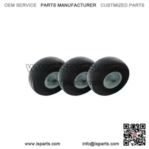 Puncture-Proof No-Flat Tire Set of 3 ?C 1 Front 4.10X3.50-4 and 2 Rear 4.10X3.50-6 for Walk-Behind Blowers, Replaces 4164204 & 4164205