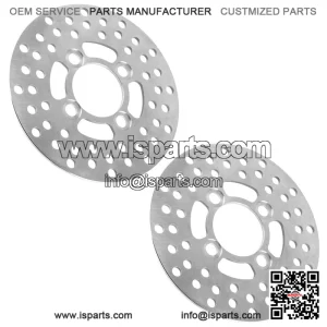 For Yamaha Raptor 700 YFM700R YFM700 R 2006-2012 2 Front Brake Disc Rotor Pad