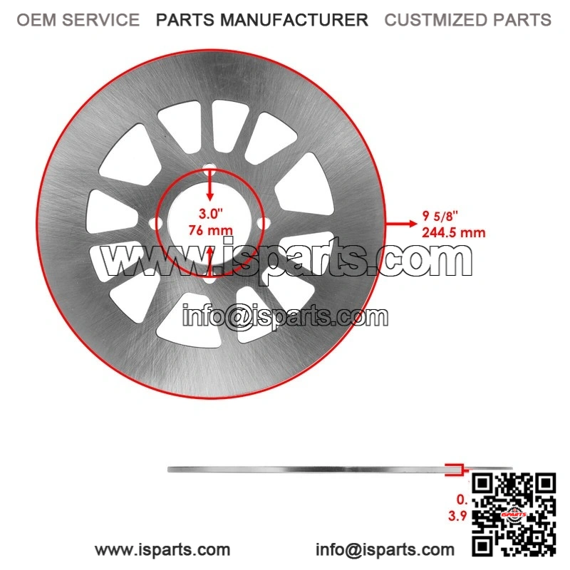 For Yamaha Raptor 700 YFM700R 2006 2007 2008 Front Rear Brake Disc Rotor With Pads - Image 2