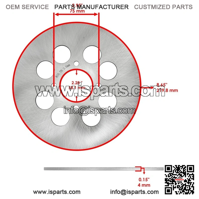 Fits Yamaha Warrior 350 YFM350X 1990-2004 Rear Brake Disc Rotor With Caliper - Image 2