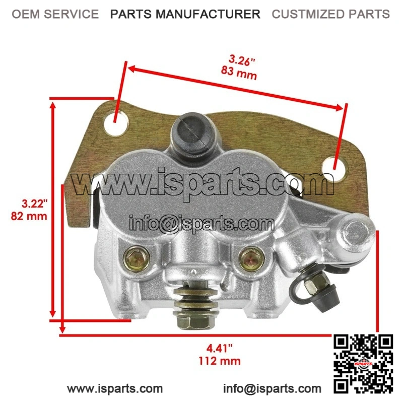 For Yamaha Rhino 700 YXR700 4X4 08-13 Front Rear Brake Caliper Disc Rotor With Pad - Image 3