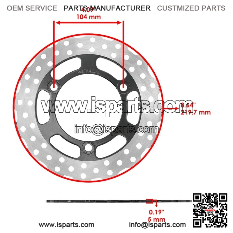 For Yamaha Kodiak 450 YFM450F 4x4 2003 2004 Front Rear Brake Caliper With Disc Pad - Image 2