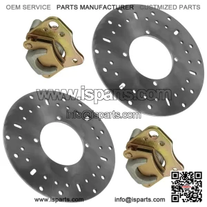 For Polaris Ranger 400 HO 2011 Front Left and Right Brake Caliper and Disc