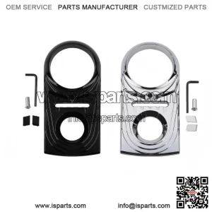Dash Panel Insert Cover ?C Chrome/Black for Harley Softail Fatboy 2000-2017