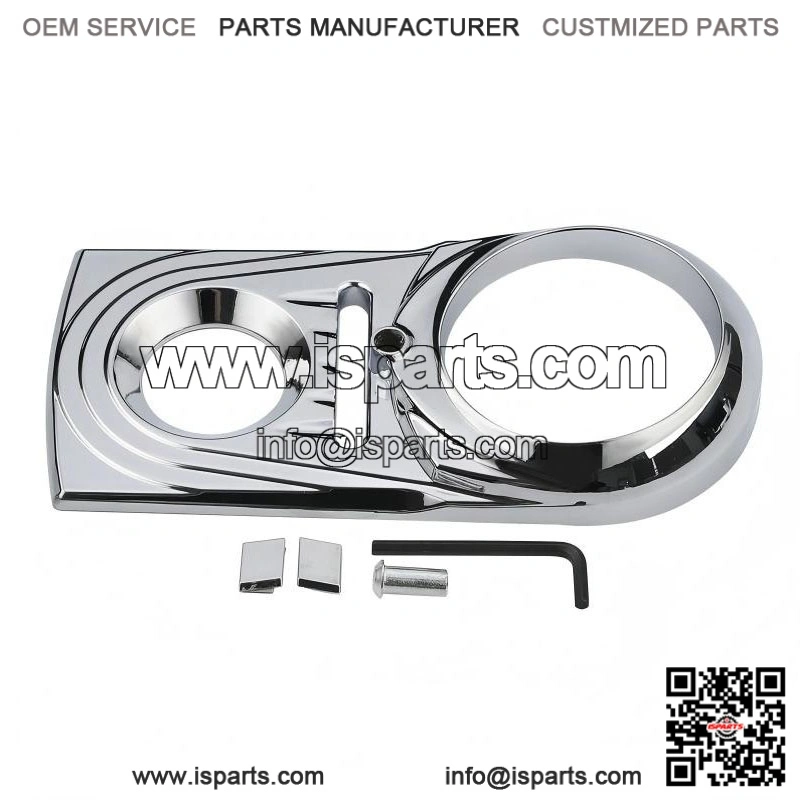 Dash Panel Insert Cover ?C Chrome/Black for Harley Softail Fatboy 2000-2017 - Image 2