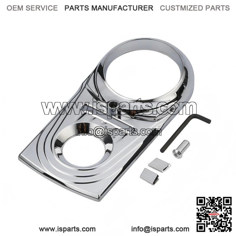 Dash Panel Insert Cover ?C Chrome/Black for Harley Softail Fatboy 2000-2017 - Image 3