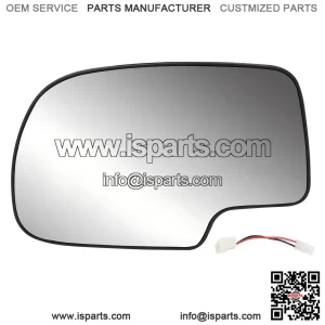 Driver Side Heated Exterior Mirror Glass - Convex with Turn Signal - Replacement for 2003-2007 Cadillac Escalade, Chevrolet Avalanche, Silverado, Suburban, Tahoe, GMC Sierra, Yukon