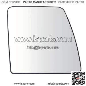 Heated Passenger Side Mirror Glass with Backing Plate - Snap On - Compatible with 2012-2021 Nissan NV1500, 2012-2018 NV2500, NV3500 (NI1325122)