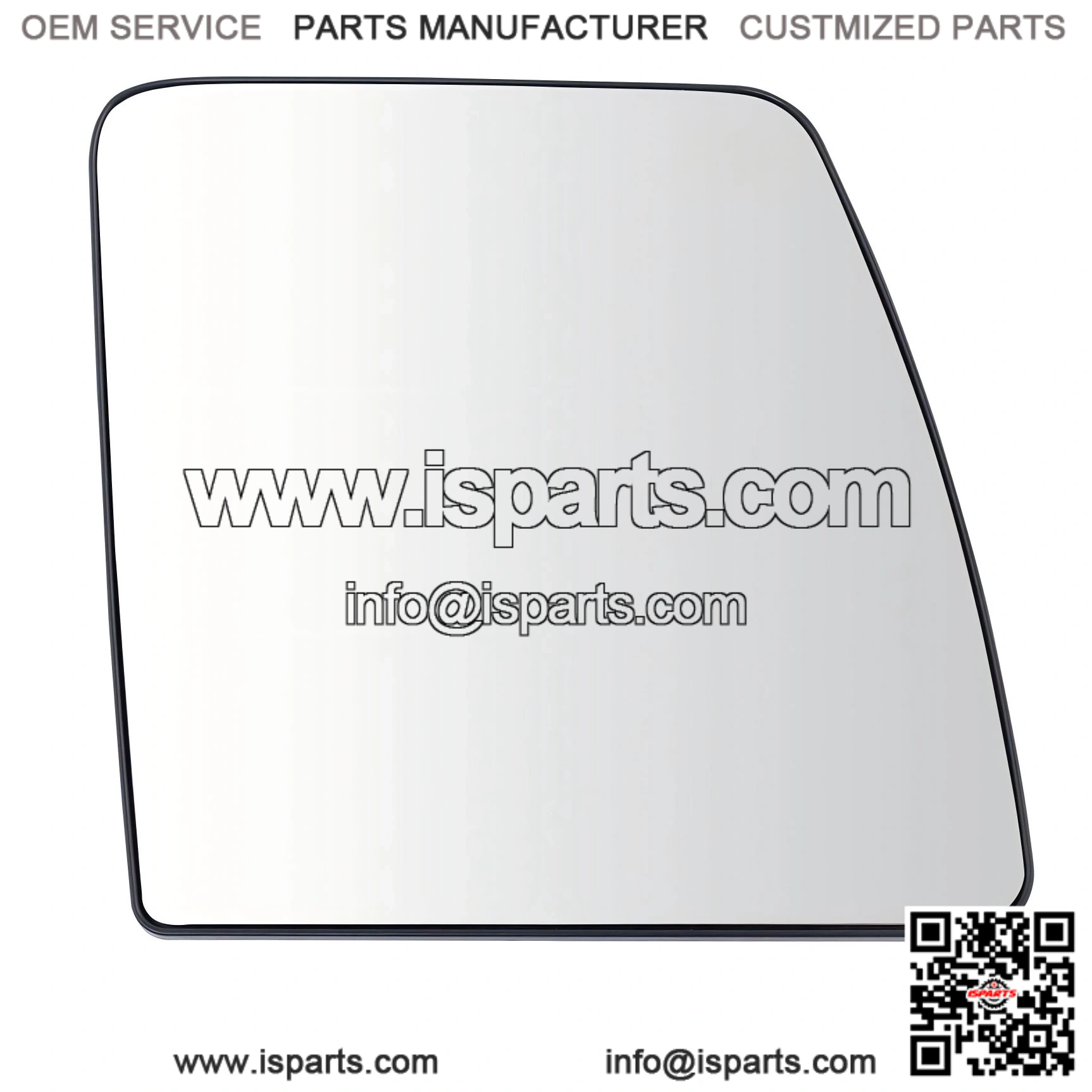 Heated Passenger Side Mirror Glass with Backing Plate - Snap On - Compatible with 2012-2021 Nissan NV1500, 2012-2018 NV2500, NV3500 (NI1325122)